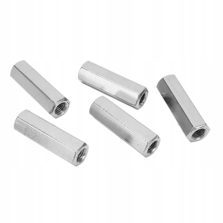 ÉCROU CONNEXION SZESCIOKATNA AVEC ACIER INOXYDABLE M10X1.5 55MM 5 PCS