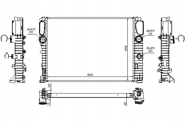 RADIATEUR EAU MERCEDES E W211 02- 62797A/NIS