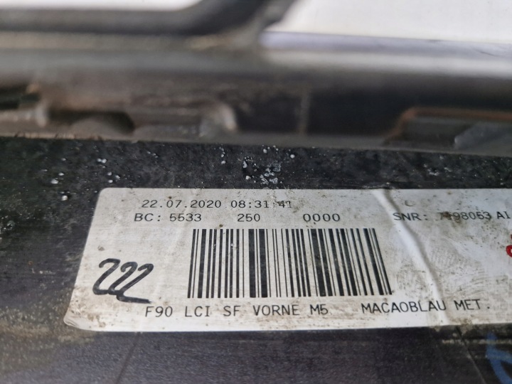 BMW F90 G30 M5 LIFT PARE-CHOCS AVANT CARBONE AVANT 8081774 04