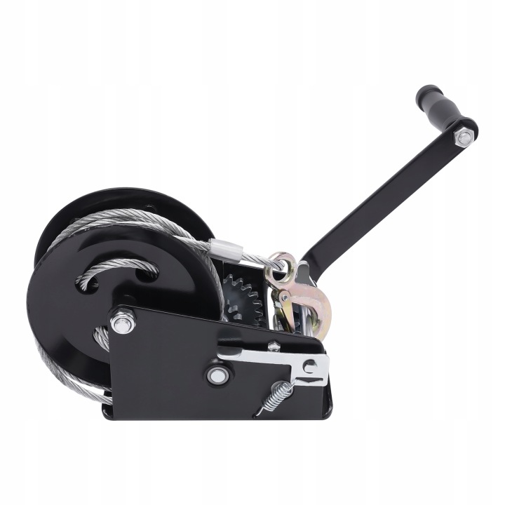 3500 LBS HAND WINCH AVEC CÂBLE ACIER 33 STOP DUAL GEAR WCIAGARKA MANUELLE BIELLE MANUELLE