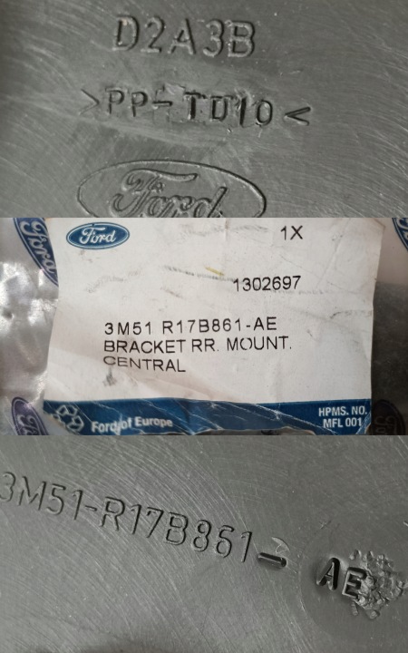 FORD C-MAX 07- FOCUS 04- POIGNÉE FIXATION PARE-CHOCS ARRIÈRE 3M51-R17B861-AE