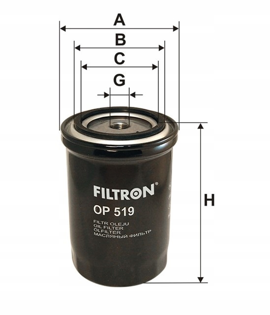 FILTRAS ALYVOS OP519 FSO FIAT 125P nuotrauka 3