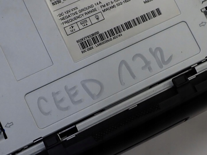 RADIO NAVIGATION NAVI TEXTILE EUROPE 96560-A2501 KIA CEED II 17R