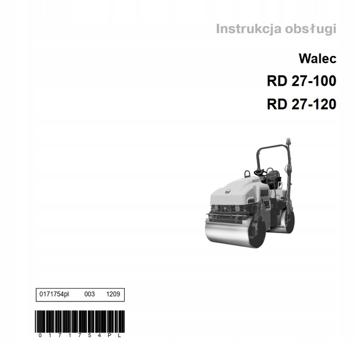 WACKER RD 27 MANUAL MANTENIMIENTO DTR SCHEMATY 