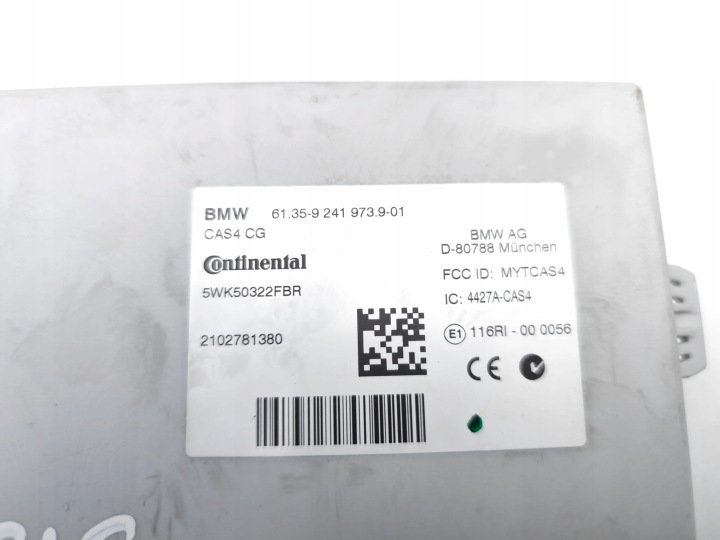 BMW 5 SERIES MODULE CONTRÔLEUR CAS 530D DIESEL 180KW (245 HP) 9241973 2011