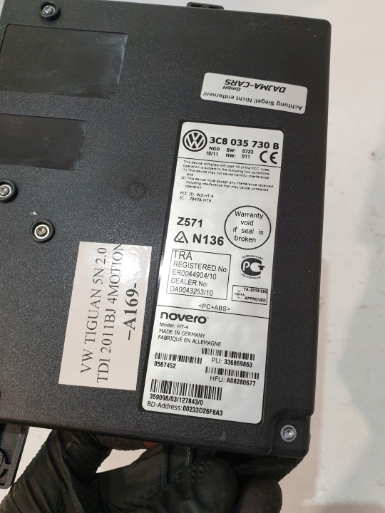 MODULE CONTRÔLEUR BLUETOOTH 3C8035730B VW TIGUAN 5N RESTYLAGE 11R 2.0 TDI