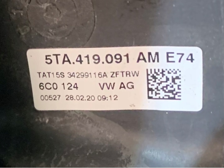 5TA419091 VOLANT CUIR VW T-ROC TIGUAN GOLF