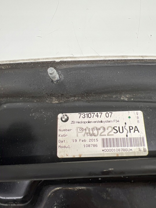 SPOILER COUVERCLES DE COFFRE ARRIÈRE BMW 3 GT F34 7310747