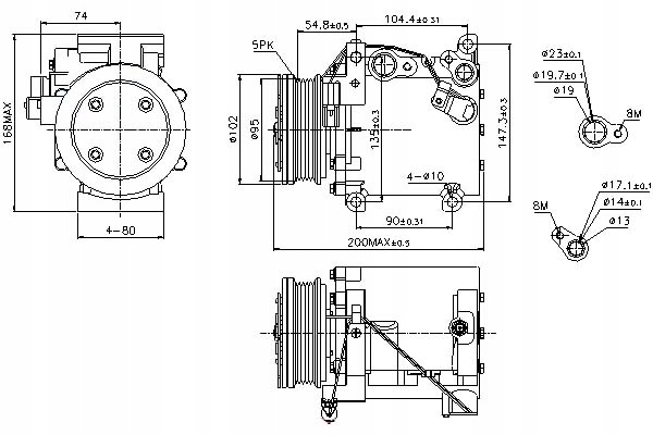 89227 NISSENS COMPRESOR DE ACONDICIONADOR MITSUBISHI GALANT M 