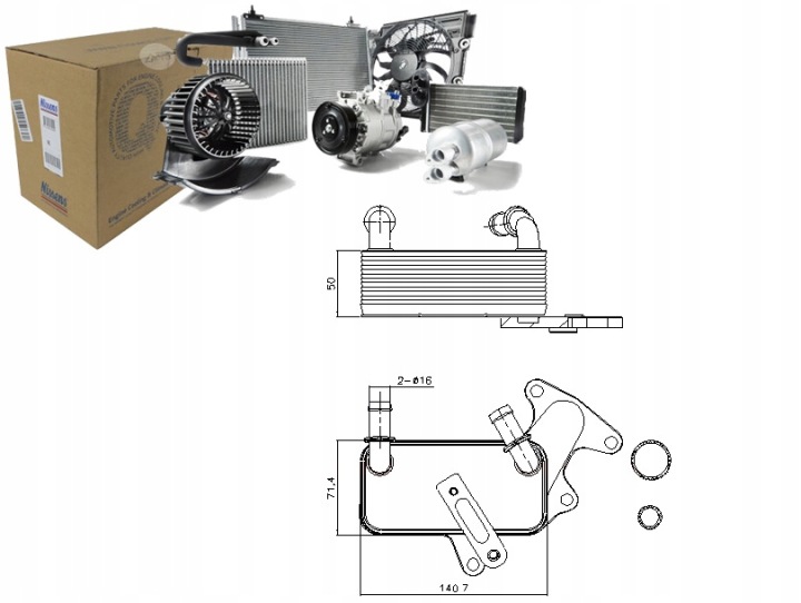 NISSENS RADIATEUR HUILES VW JETTA IV 1.8 2.5 04.10- NIEZBEDNIK AWARYJNY #6