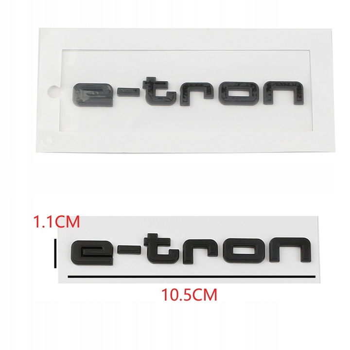 INSCRIPCIÓN EMBLEMA PARTE TRASERA AUDI E-TRON A4 A5 A6 TT S4 S5 S6 S7 Q5 Q7 Q8 10.5X1.1CM 