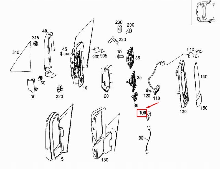 DISPOSITIF D'AVERTISSEMENT MERCEDES-BENZ 209 309 411 ORIGINAL A0004401501