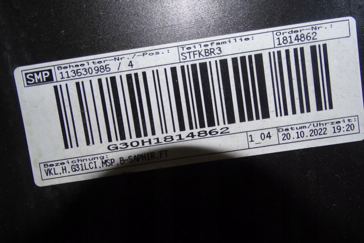 BMW 5 G31 MODULE PARE-CHOCS ARRIÈRE ARRIÈRE ORIGINAL