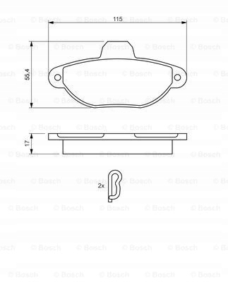 DISCS PADS FRONT BOSCH FIAT PANDA 1.2 60KM 