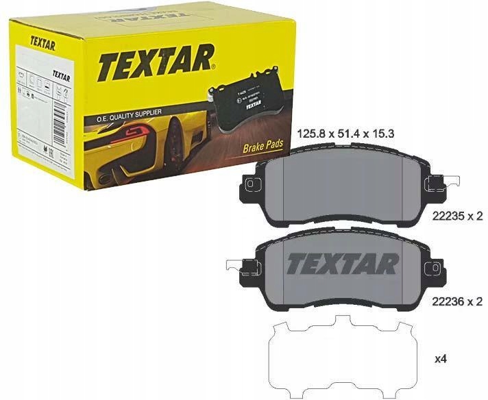 TEXTAR 2223501 KIT PLAQUETTES FREINS FREINS