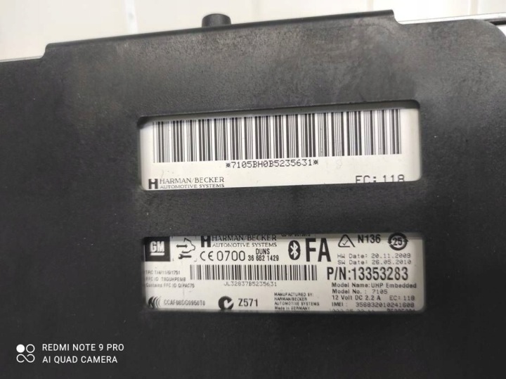 MODULE CONTRÔLEUR BLUETOOTH OPEL INSIGNIA A 13353283