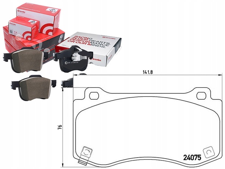 BREMBO ZAPATAS DE FRENADO PARTE DELANTERA 