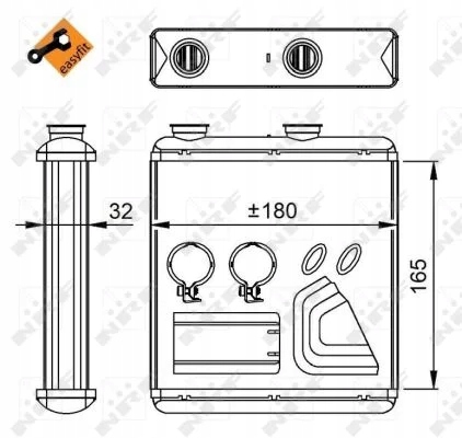 NRF 54298 WYMIENNIK CIEPLA, CALEFACCIÓN INTERIOR 