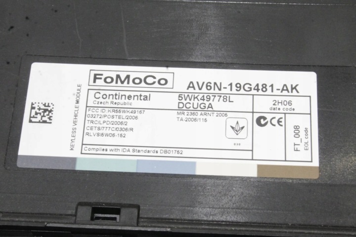MODULE CONFORT FORD FOCUS III AV6N19G481AK 20578507 2.0L 120KW 2012