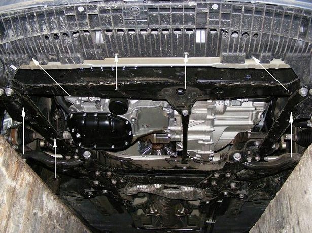 ACIER PLAQUE SOUS MOTEUR TOYOTA AURIS (2007-2012)