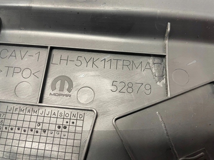 DODGE RAM 2023 GAUCHE CÔTÉ LATÉRAL ÉLÉMENT TABLEAU DE BORD INSTRUMENTATION