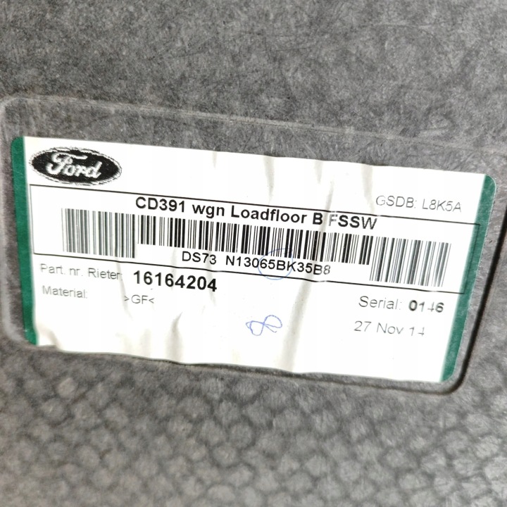 FORD MONDEO MK IV 2014 REVÊTEMENT COUVERCLES DE COFFRE