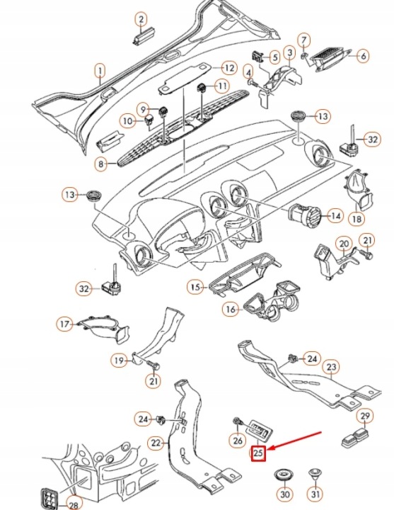 AUDI A3 8P GAUCHE EXTÉRIEUR MOULURE CONDUIT D'AIR SUR PIEDS 8E0819275A4PK