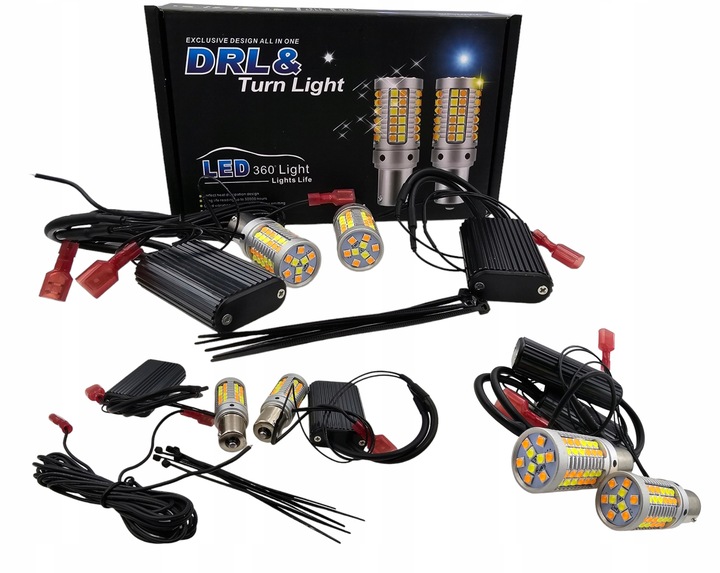 LED DRL BLINKERS + LIGHT DAYTIME 2 IN 1 BA15S P21W ULTRA POWERFUL 