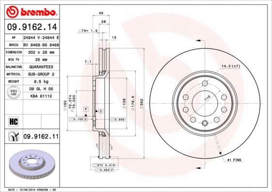 2X DISCOS HAMULC. OPEL VECTRA C 02-08 UWAGA! >>PARA POJAZDOW Z ZAWIESZENIEM 