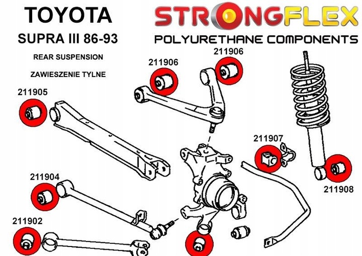 216238B - SET BUSHINGS REAR SUSPENSION STRONGFLEX photo 2 - milautoparts-fr.ukrlive.com