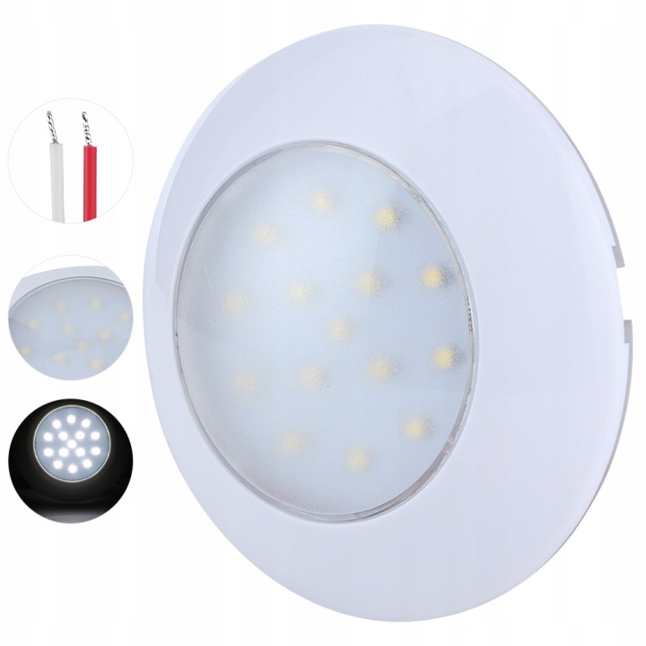 15LED RONDE PHARE KOPULKOWA IP67 5000-6000K 3W 300LM PHARE TOITS K4