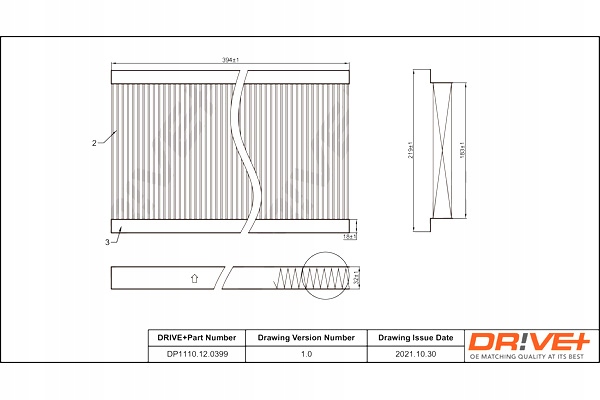 DRIVE+ FILTRO CABINAS MERCEDES CLASE A 04-12 STA NDARD 