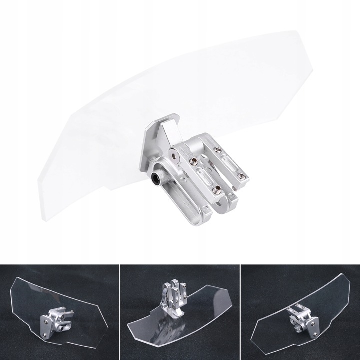 DÉFLECTEUR MOTOCYCLETTE UNIVERSEL VITRE 12X27CM