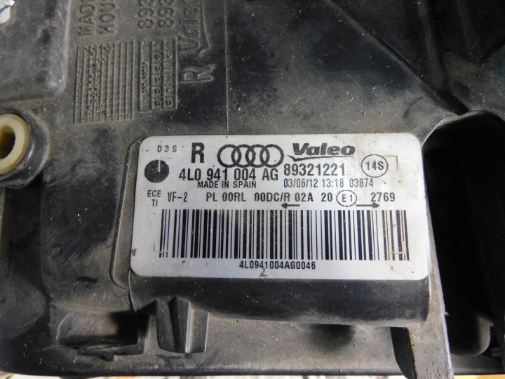 AUDI Q7 4L PHARE DROITE XÉNON LED LIFT 4L0941004AG ENDOMMAGÉE