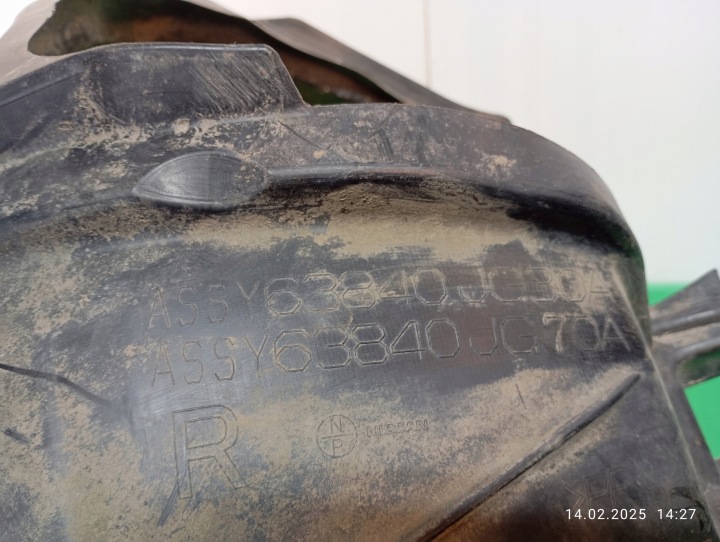PASSAGE DE ROUE DROIT AVANT NISSAN X-TRAIL T31 08-13 LD35-5111-100 63840-JG30A