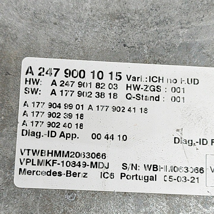 AUTRE MODULES MERCEDES-BENZ CLA COUPÉ (C118) A2479018203 31984959 1.3L 110KW