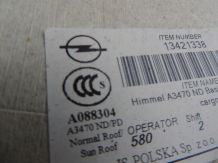 OPEL OE 13421338