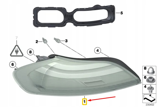 BMW Z4 ROADSTER E89 PHARE ARRIÈRE DROITE 63217191776 7191776