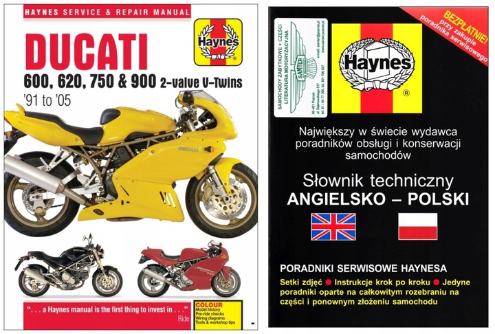 DUCATI 600 750 900 2-VALVE V-TWINS (1991-2005 MANUAL REPARACIÓN +GRATIS 24H 