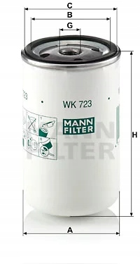 FILTRO COMBUSTIBLES MANN WK723 