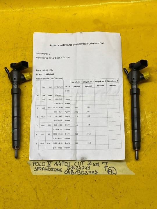 INJECTEUR INJECTEURS VW POLO SKODA FABIA 1.4 TDI 04B130277J VÉRIFIÉ