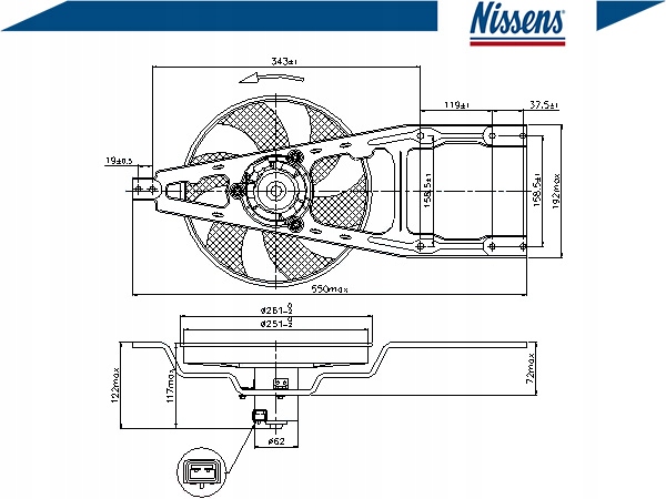 VENTILADOR DEL RADIADOR [NISSENS] 