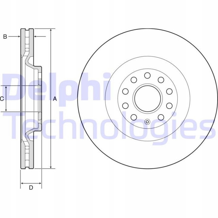 DISQUES FREIN AVANT DELPHI BG9202C