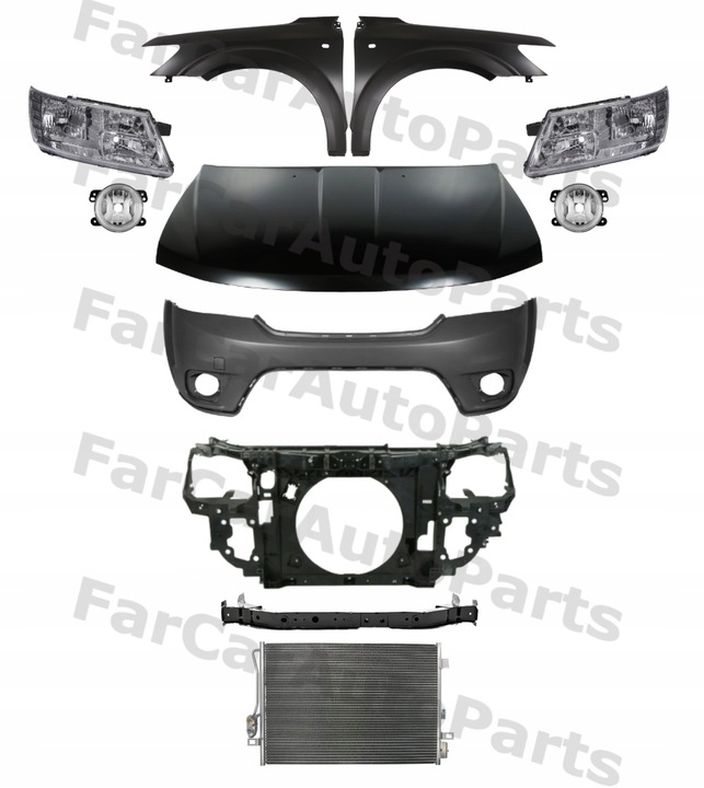 FIAT FREEMONT 10- BUMPER HOOD WING BELT SET SPARE PARTS photo 1 - milautoparts-fr.ukrlive.com