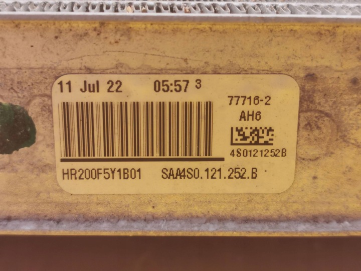 AUDI R8 4S RADIATEUR EAU 4S0121252B