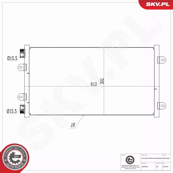 ESEN SKV 86SKV300 DÉSHYDRATEUR CLIMATISATION