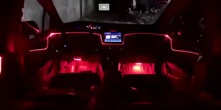 CABLE DE FIBRA ÓPTICA PARA COCHE AUTO ILUMINACIÓN CABINAS BRIDA 6M RGB + APLIKACJA 