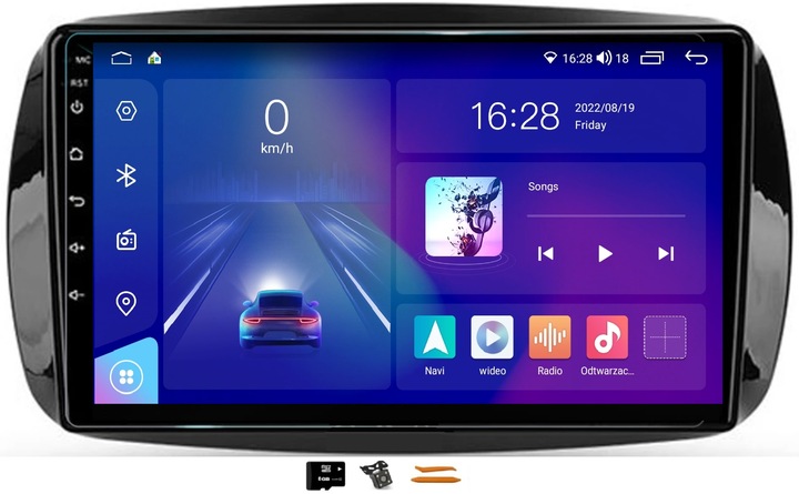 RADIO ANDROID NAVEGACIÓN XQ430S QLED CARPLAY SMART FORTWO FORFOUR W453 14-20 