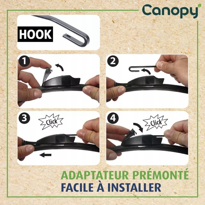 VALEO ESSUIE-GLACE FB CANOPY CAN10 550MM ADAPTOR U 583910 VAL