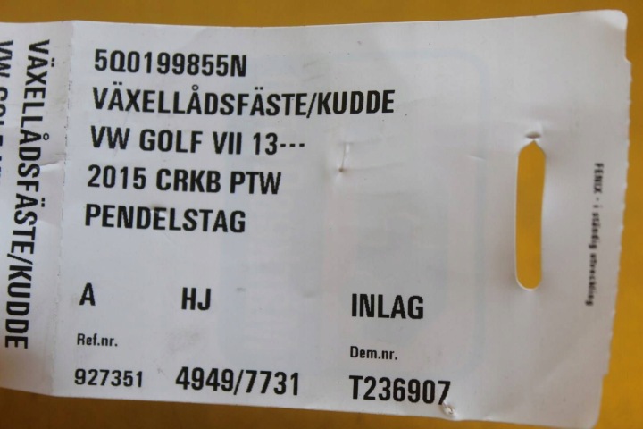 POIGNÉE COUSSIN MOTEUR VW GOLF VII SEAT SKODA AUDI 5Q0199855AC NR3640